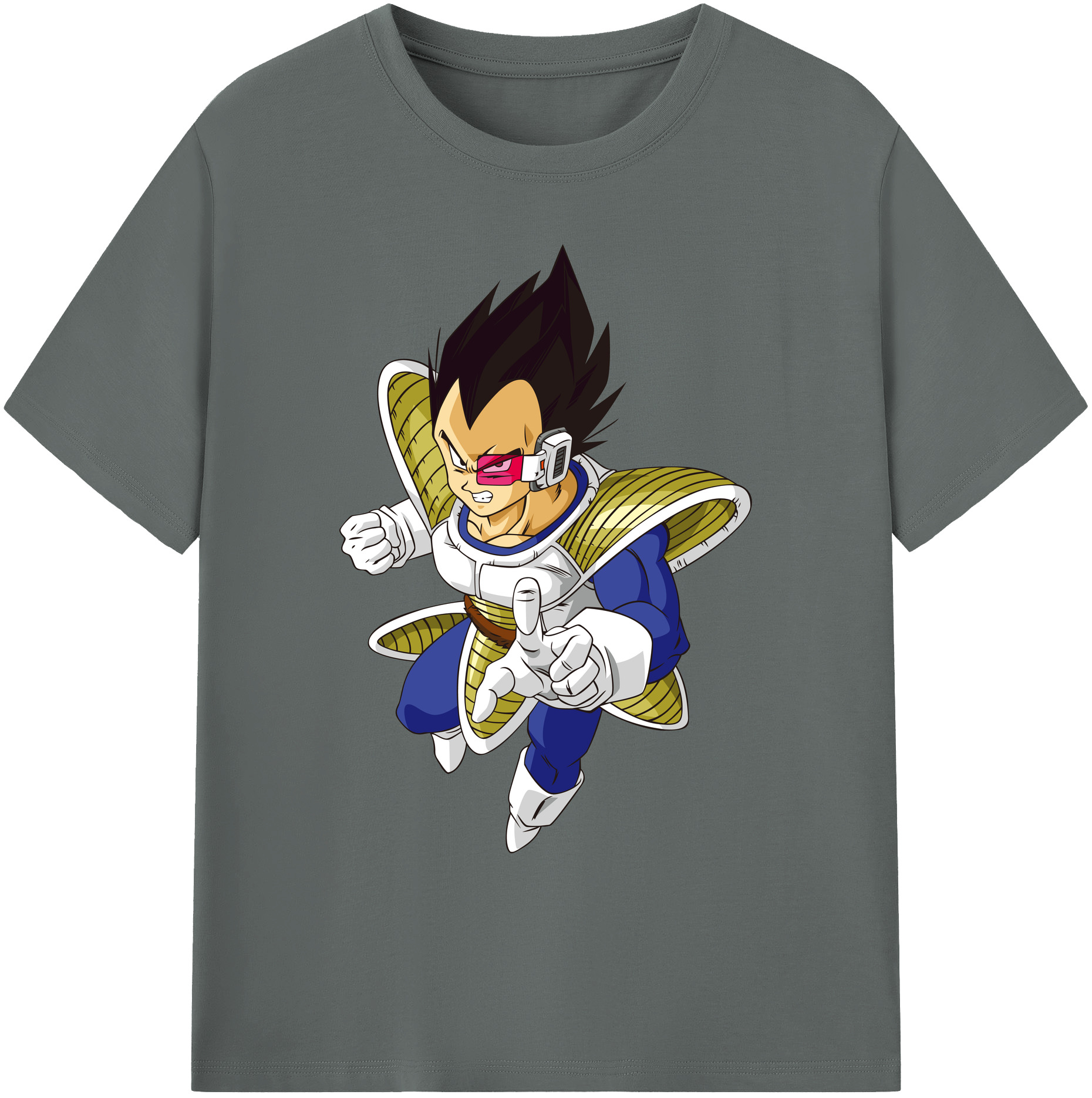 （画像用） ドラゴンボール ベジータ四世（Bejīta Yonsei）DRAGON BALL Vegeta IV 綿100％ メンズ半袖Tシャツ｜肌触りやわらか＆通気性
